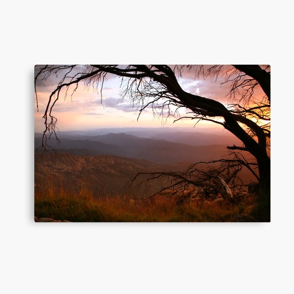 Sunset view from "The Horn" at Mt Buffalo, Australia Canvas Print
