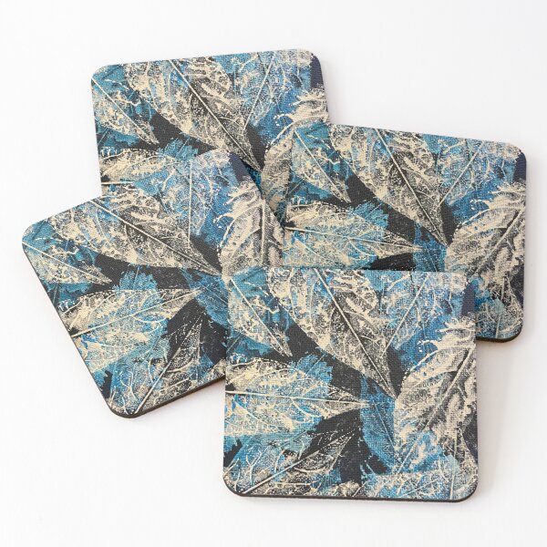 Item preview, Acrylic Painted Printed Leaves Photo Pattern designed and sold by zolarche.