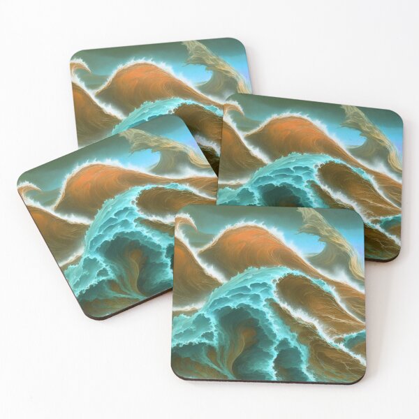 Item preview, Alien Space Magical Ocean Waves Sunset Big Waves designed and sold by SassyArtistry.