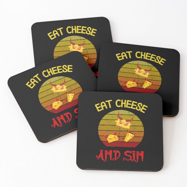 Item preview, Eat cheese and sin designed and sold by SunnyFunnyArt.