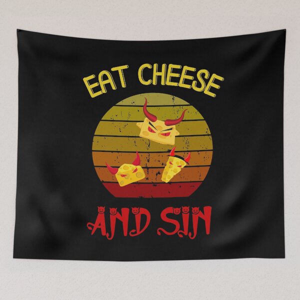 Item preview, Eat cheese and sin designed and sold by SunnyFunnyArt.