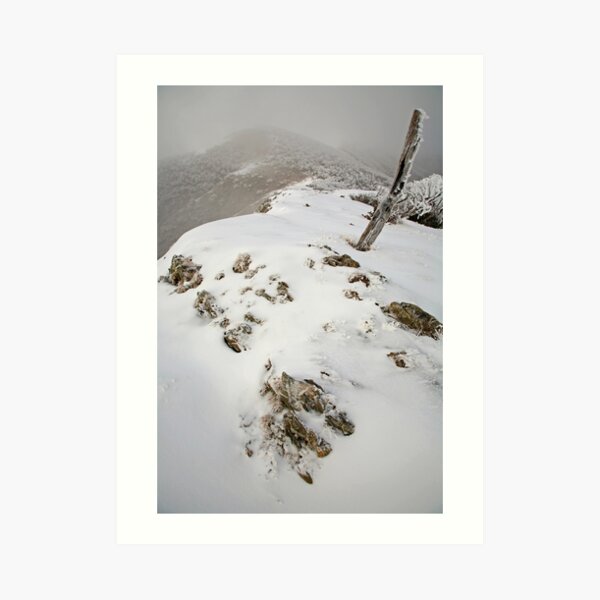 Winter on the Razorback, Mt Hotham, Australia Art Print