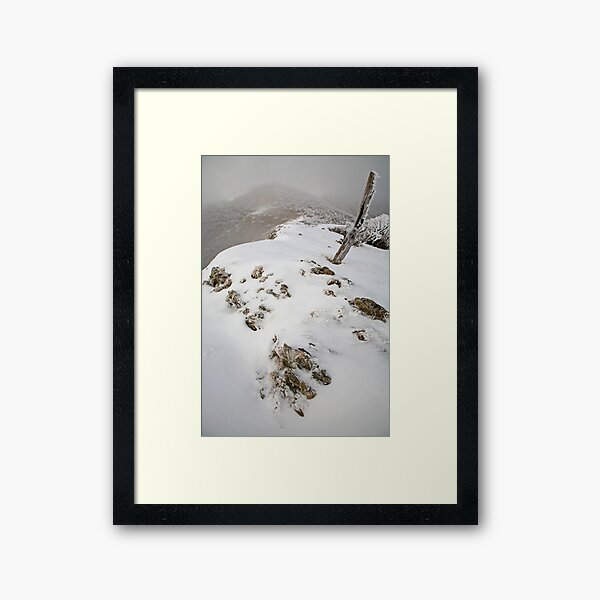 Winter on the Razorback, Mt Hotham, Australia Framed Art Print