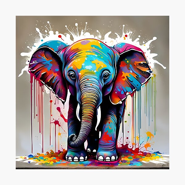 Item preview, Elephant Graffiti designed and sold by StuART Creations.