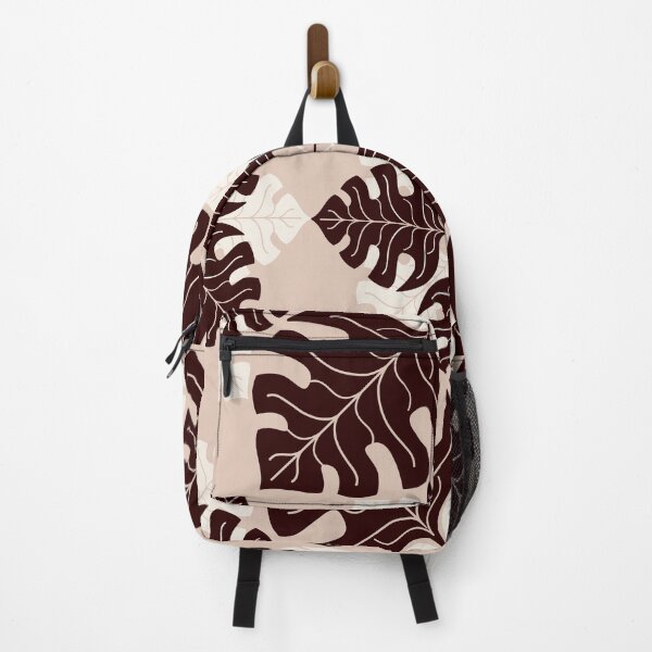 Item preview, Pattern brown monstera leaves designed and sold by MyMaryDesign.