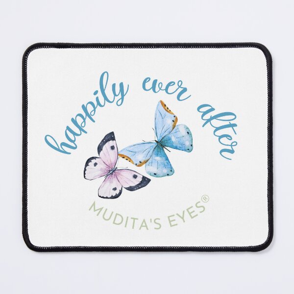 Item preview, Romantic "Happily ever after" Wedding Day Wishes & Proposal Blue Butterfly Sticker designed and sold by MuditasEyes.