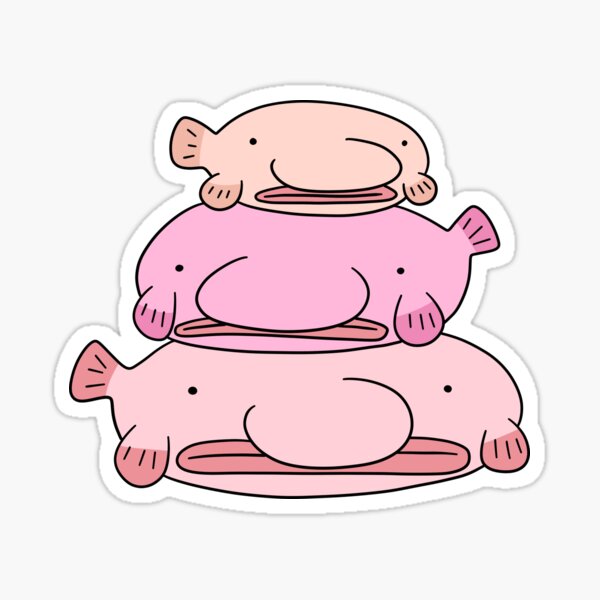 Blob Fish Sticker for Sale by SillyFun