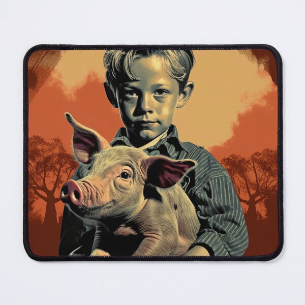 Item preview, Boy with pig designed and sold by GeoColl.
