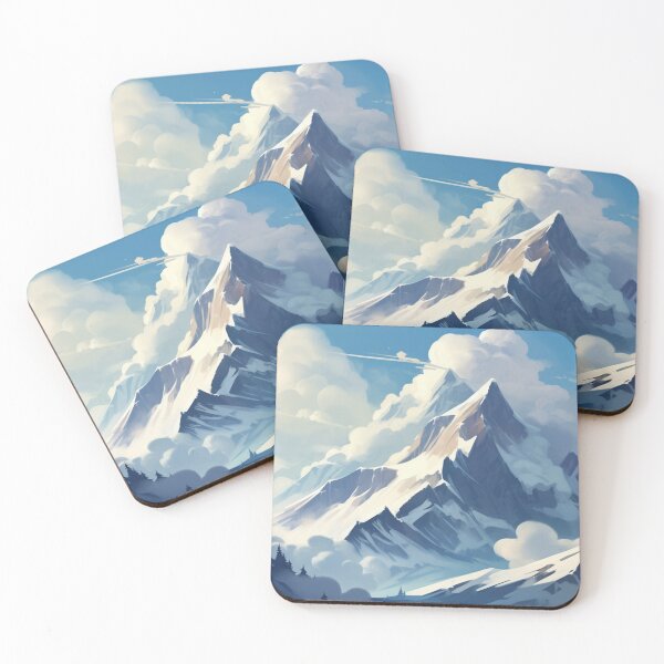 Item preview, A mountaintop with clouds and snow designed and sold by isBotStore.