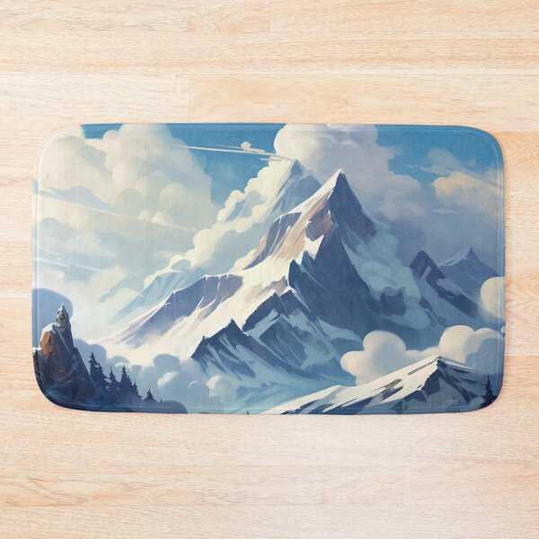 Item preview, A mountaintop with clouds and snow designed and sold by isBotStore.