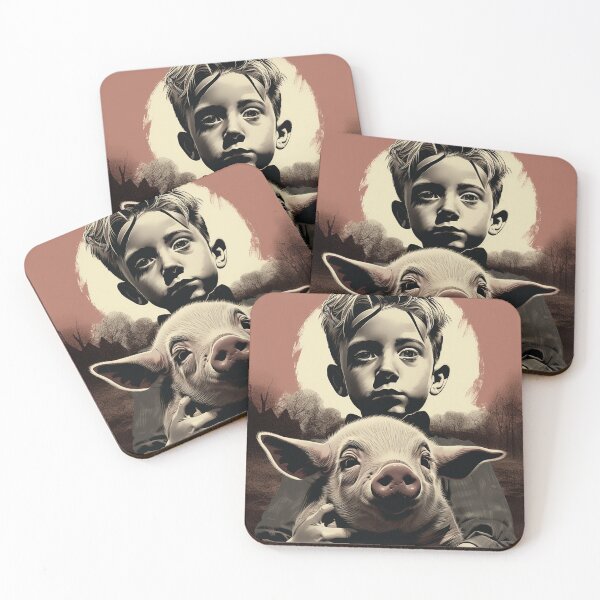 Item preview, Boy with pig 2 designed and sold by GeoColl.