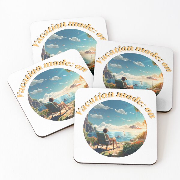 Item preview, Vacation mode: on, Relaxing on a sun lounger designed and sold by PrintDesignLab.