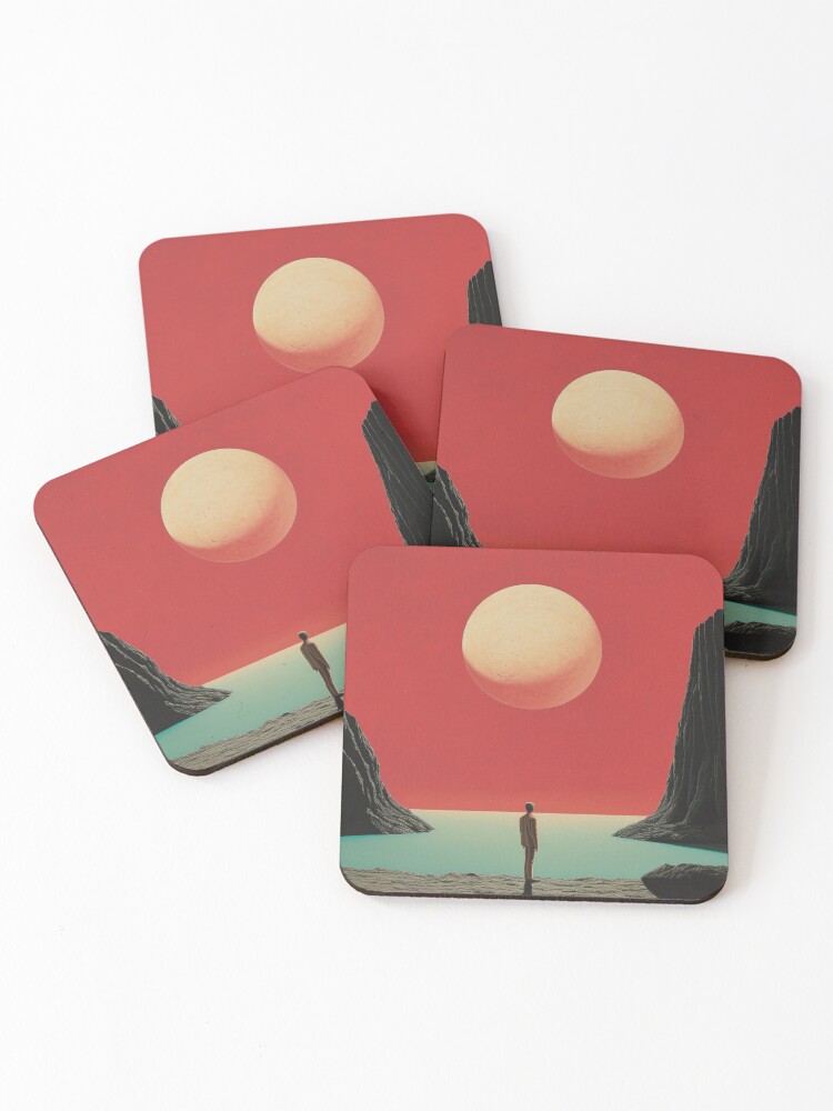 Thumbnail 1 of 5, Coasters (Set of 4), Red Sunset designed and sold by AI-G-I-.