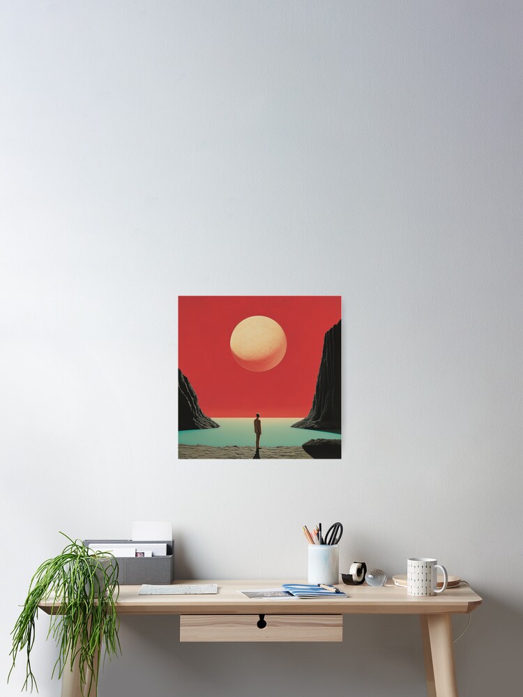 Thumbnail 2 of 3, Poster, Red Sunset designed and sold by AI-G-I-.