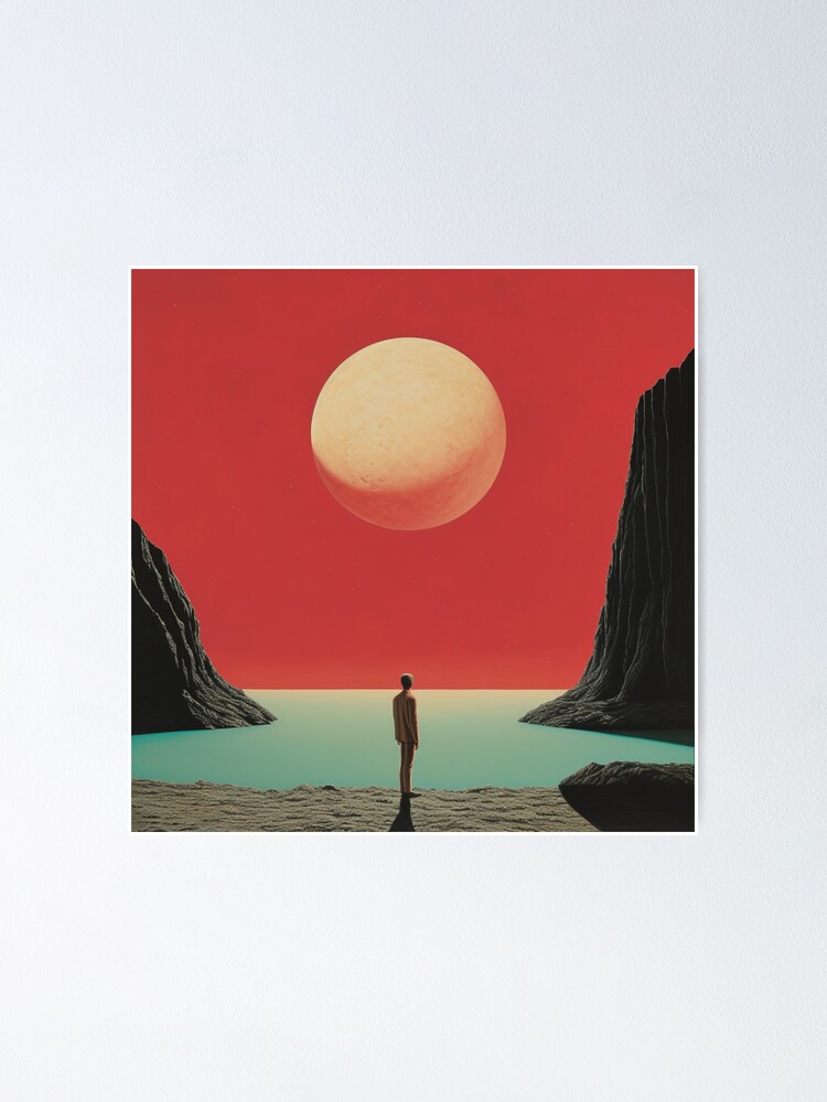 Thumbnail 1 of 3, Poster, Red Sunset designed and sold by AI-G-I-.