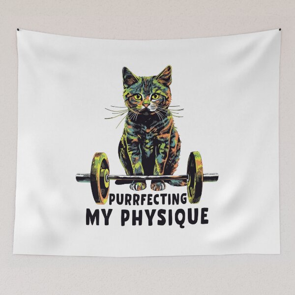 Artikelvorschau, Geschenk für Fitnessstudio, Workout oder Fitness. Lustige Katze im Fitnessstudio entworfen und verkauft von KsuAnn.