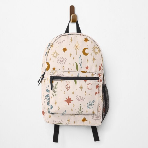 New Vintage Printed Backpack With Adjustable Strap, Cute Women's