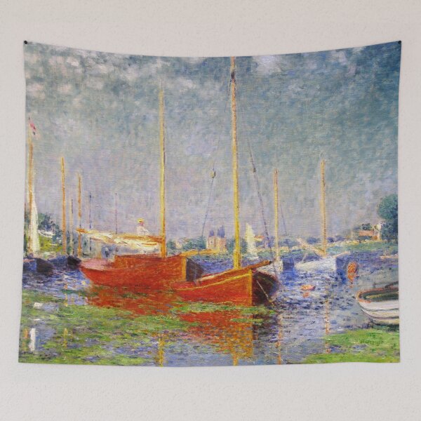Item preview, Red Boats at Argenteuil designed and sold by siren-of-melet.