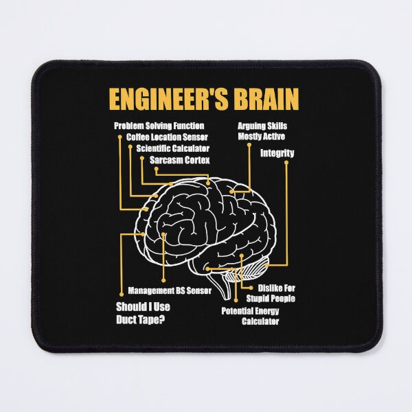 Item preview, Engineer's Brain - Funny Sarcastic Engineering Gift  designed and sold by CharlesHowarde.