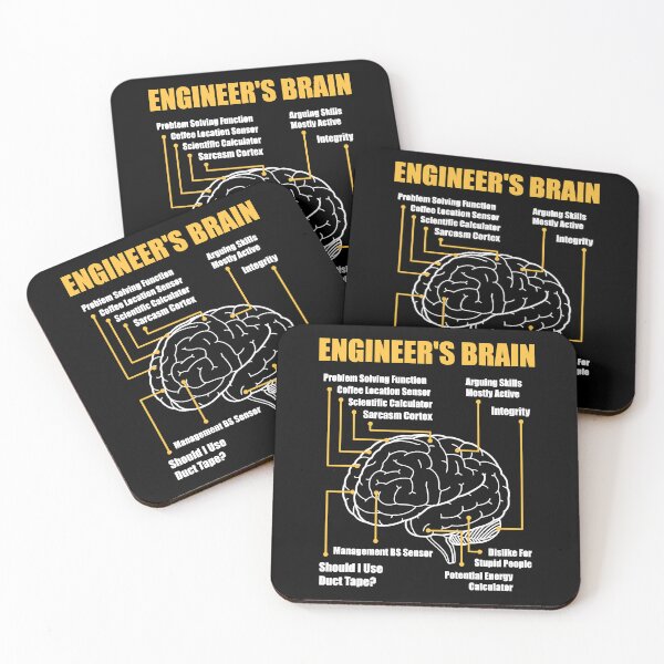 Item preview, Engineer's Brain - Funny Sarcastic Engineering Gift  designed and sold by CharlesHowarde.
