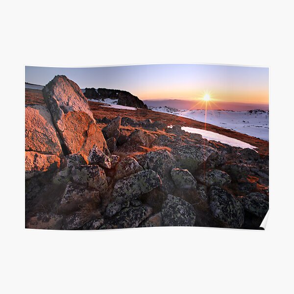 Sunset over Mt Kosciusko Summit, Australia Poster
