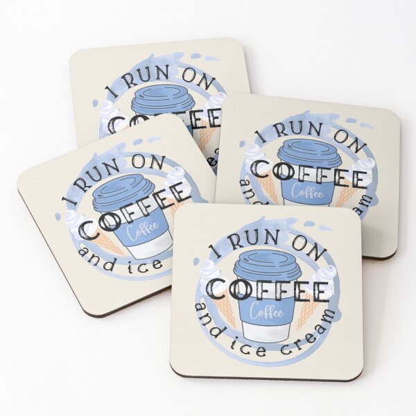 Item preview, Blue Coffee And Soft Whipped Ice Cream designed and sold by TrulyEpoque.