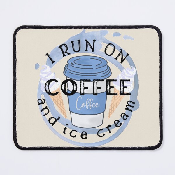 Item preview, Blue Coffee And Soft Whipped Ice Cream designed and sold by TrulyEpoque.