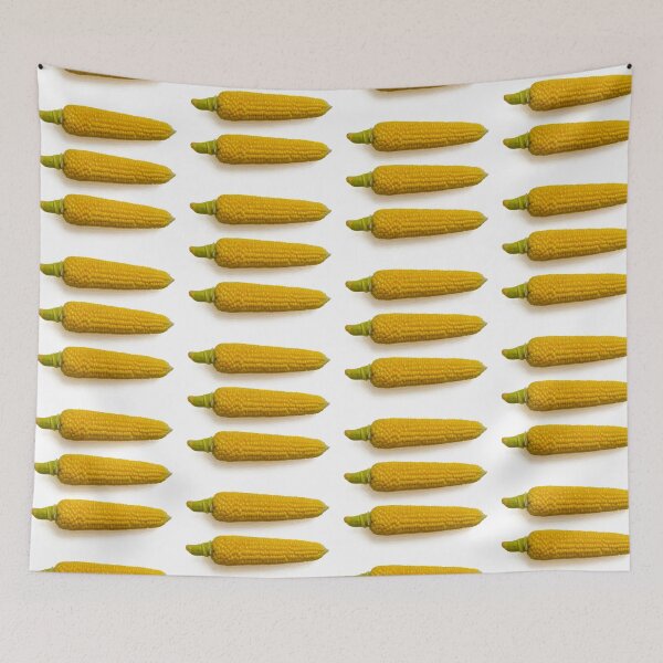 Item preview, Three corn cobs. Sweetcorn. Image made using elipses. designed and sold by EdgyEdgeArt.