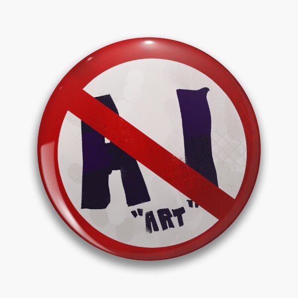 Item preview, No AI ‘art’ sign designed and sold by bluchocolate.
