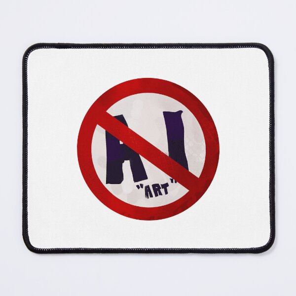 Item preview, No AI ‘art’ sign designed and sold by bluchocolate.