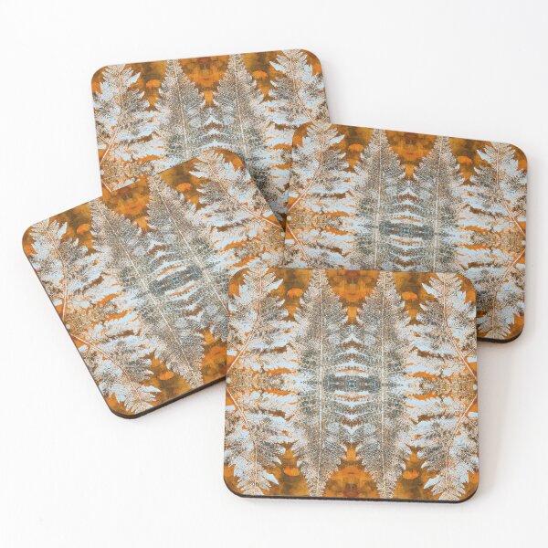 Item preview, Amber Fern Monoprint Pattern designed and sold by vallisrowe.
