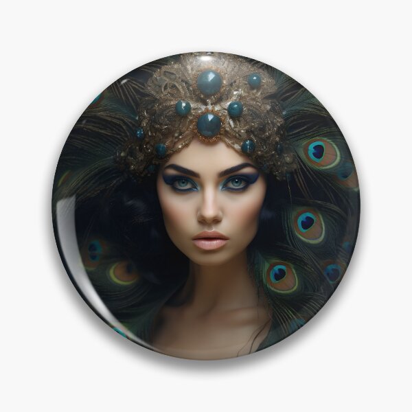 Item preview, Feathered Lady Abstract Woman Portrait Art designed and sold by PeteRascal.