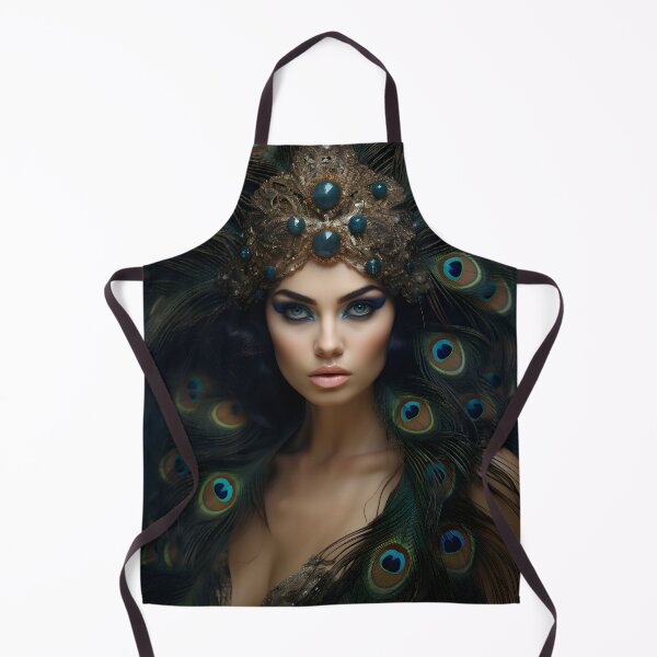Item preview, Feathered Lady Abstract Woman Portrait Art designed and sold by PeteRascal.