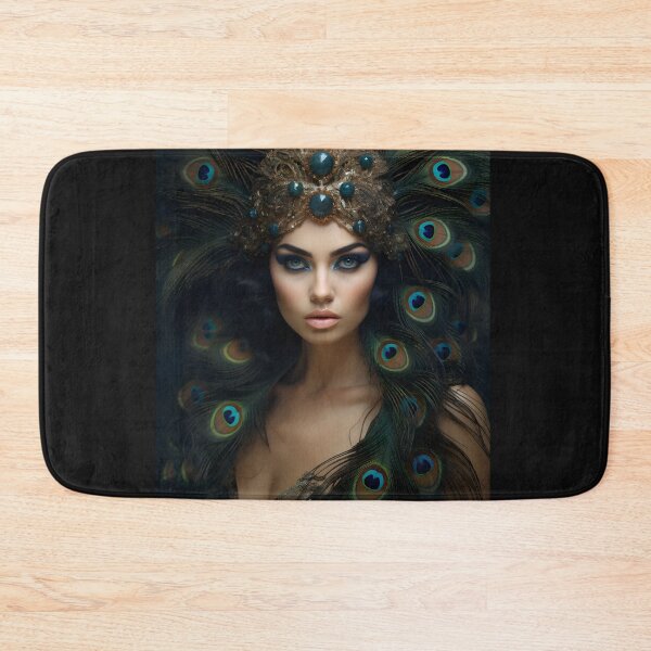 Item preview, Feathered Lady Abstract Woman Portrait Art designed and sold by PeteRascal.