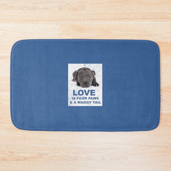 Item preview, Love is 4 paws  waggy tail Blue Staffordshire Bull Terrier   	 designed and sold by uspuhanjl68.