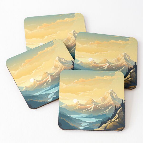 Item preview, landscape with mountain background at sunset designed and sold by R&B Art and design.