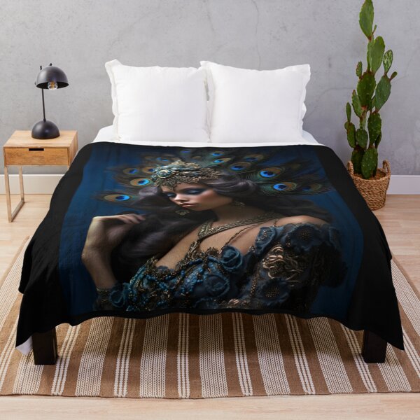 Item preview, Feathered Lady Abstract Woman Portrait Art designed and sold by PeteRascal.