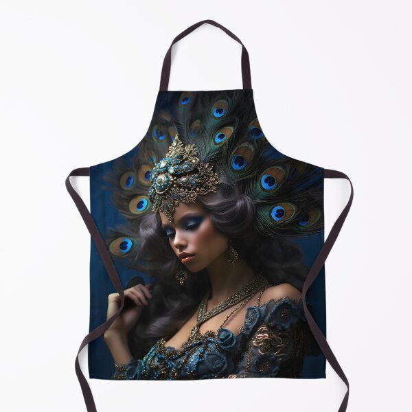 Item preview, Feathered Lady Abstract Woman Portrait Art designed and sold by PeteRascal.