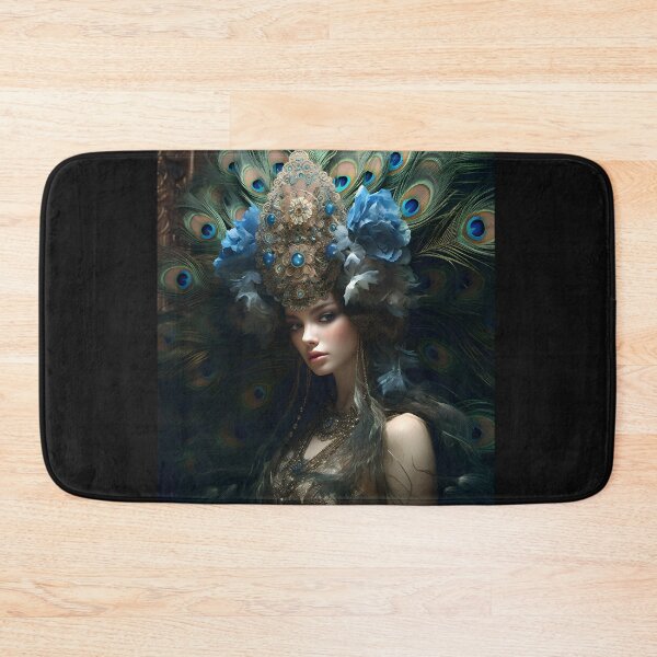 Item preview, Feathered Lady Abstract Woman Portrait Art designed and sold by PeteRascal.