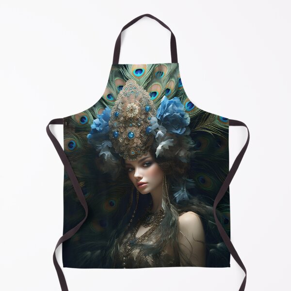 Item preview, Feathered Lady Abstract Woman Portrait Art designed and sold by PeteRascal.