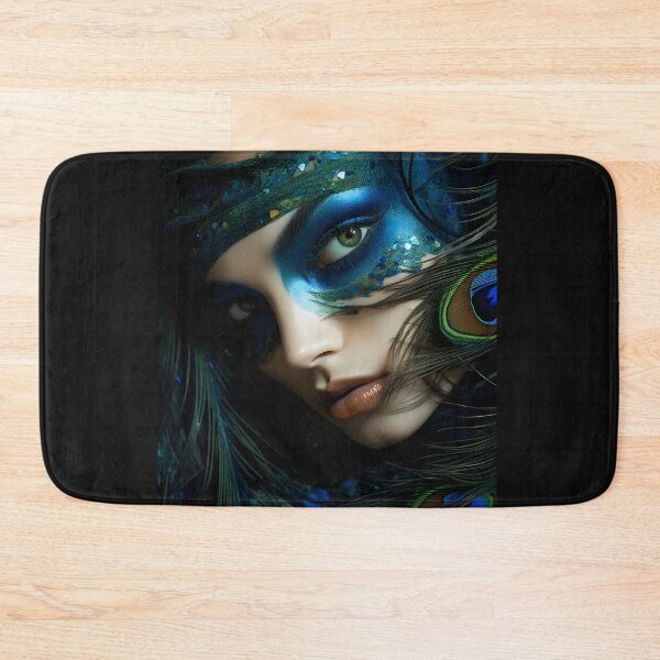 Item preview, Feathered Lady Abstract Woman Portrait Art designed and sold by PeteRascal.