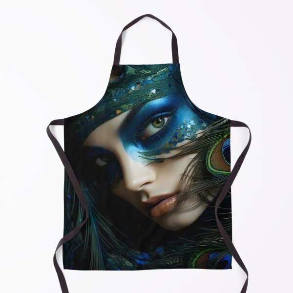 Item preview, Feathered Lady Abstract Woman Portrait Art designed and sold by PeteRascal.
