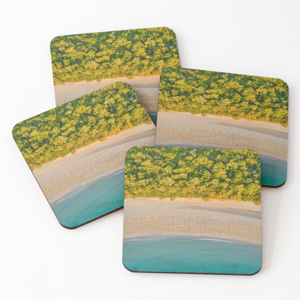 Item preview, Aerial view people walking Myall Beach designed and sold by Images by Chris de Blank.