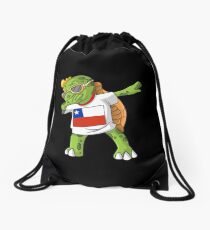 Chile Dabbing Turtle Drawstring Bag