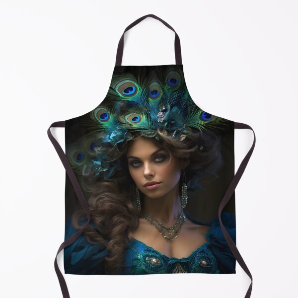 Item preview, Feathered Lady Abstract Woman Portrait Art designed and sold by PeteRascal.