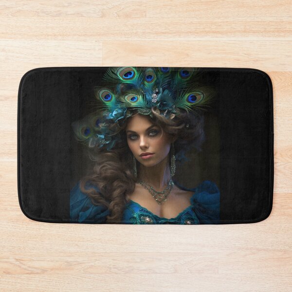 Item preview, Feathered Lady Abstract Woman Portrait Art designed and sold by PeteRascal.