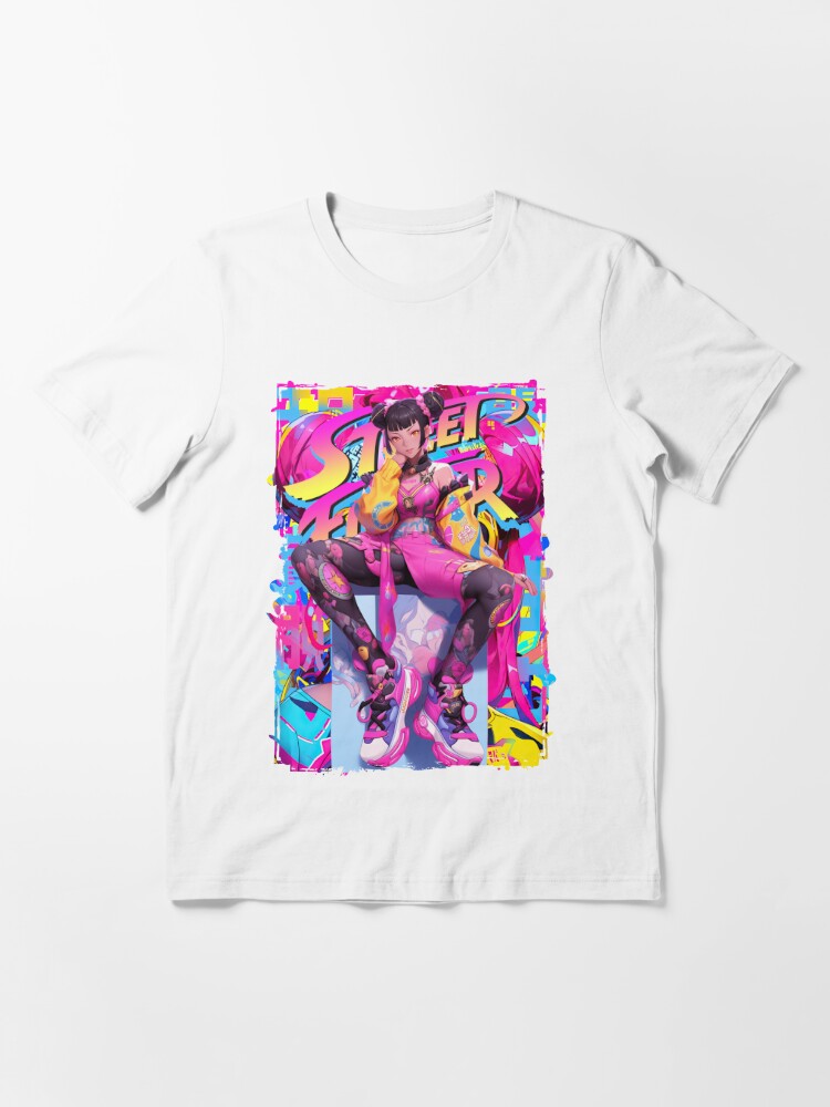 JURI HAN STREET GIRL - STREET FIGHTER | Anime Graffiti Style Video Game  Design | BY NEOTOKIO3 | Essential T-Shirt