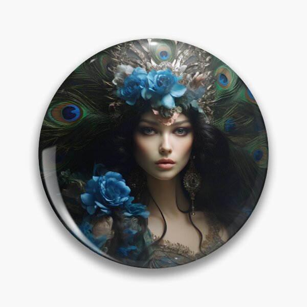 Item preview, Feathered Lady Abstract Woman Portrait Art designed and sold by PeteRascal.