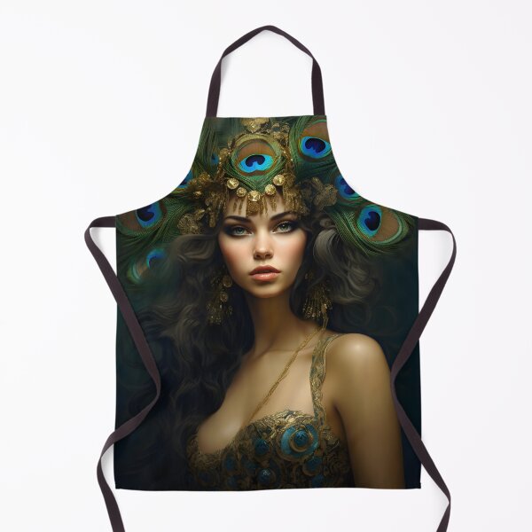 Item preview, Feathered Lady Abstract Woman Portrait Art designed and sold by PeteRascal.