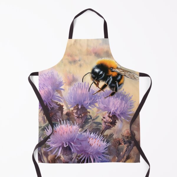 Item preview, Bee on the flower Botanical watercolor 2 designed and sold by Art by Lilia.